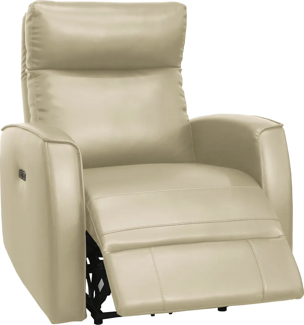 Porter Lane Beige Dual Power Recliner - Thumbnail - Image 4