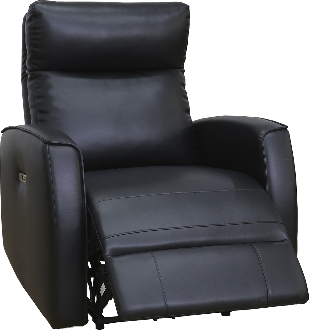 Porter Lane Black Dual Power Recliner - Thumbnail - Image 4
