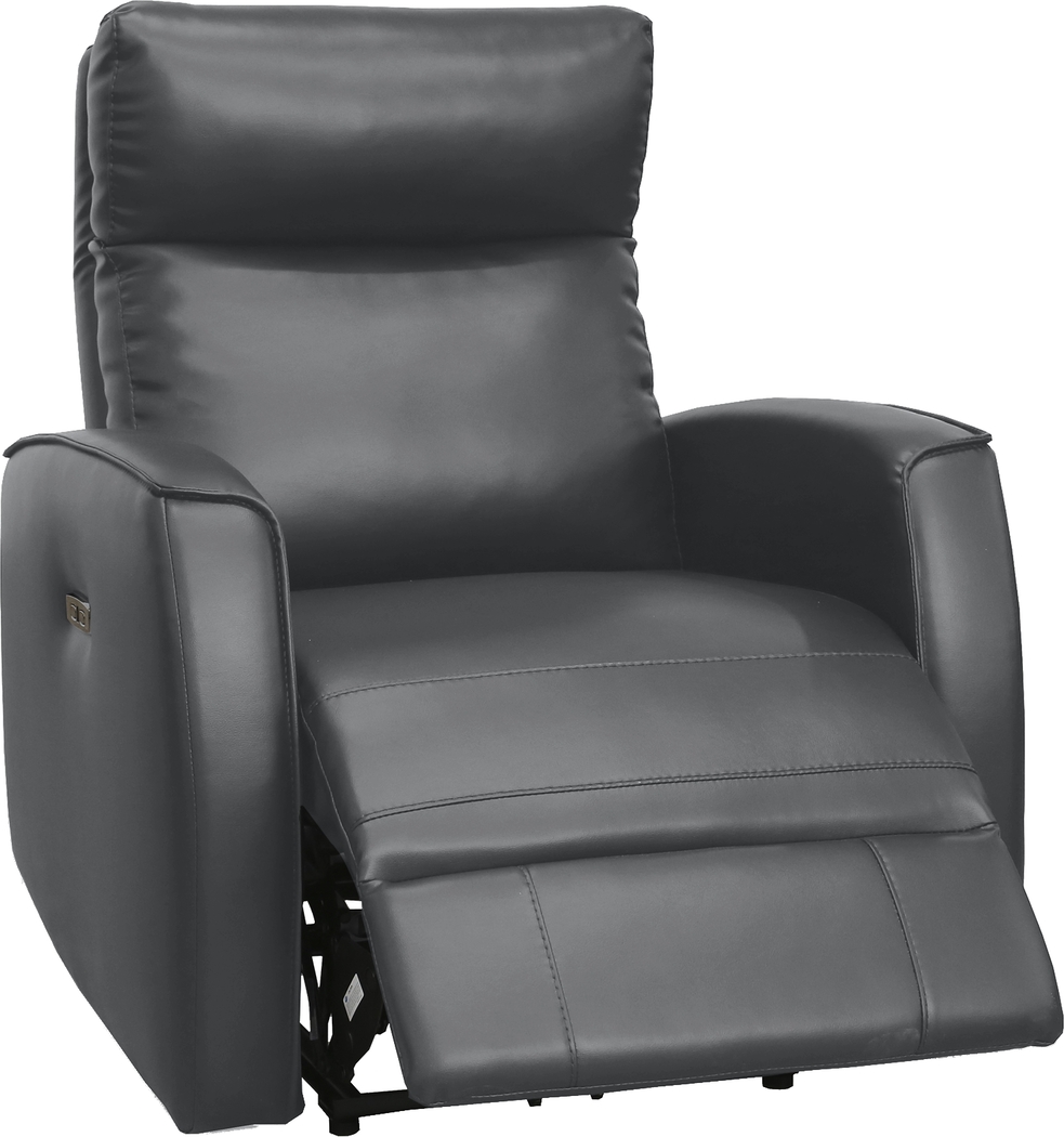 Porter Lane Gray Dual Power Recliner - Thumbnail - Image 4