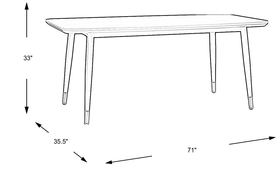 Dimension Image. Please refer to the Dimension Tab on this page for dimension details.
