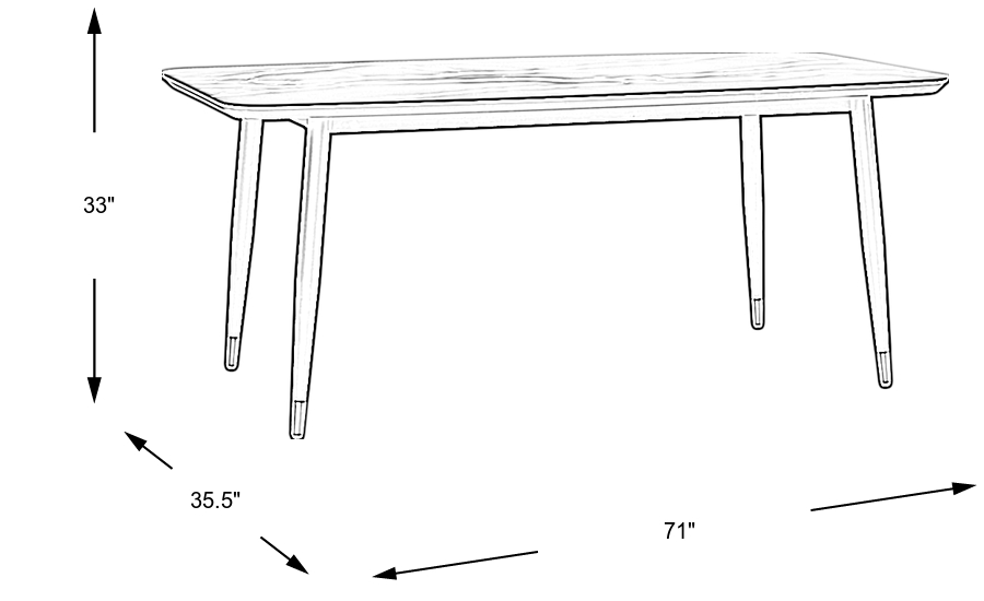 Dimension Image. Please refer to the Dimension Tab on this page for dimension details.
