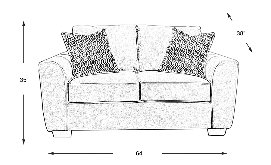 Dimension Image. Please refer to the Dimension Tab on this page for dimension details.