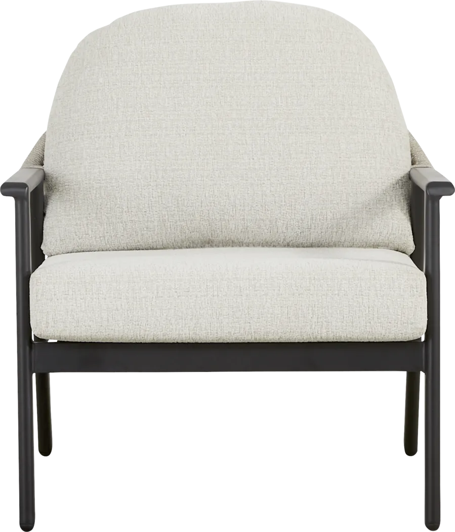 Porto Black 4 Pc Outdoor Seating Set with Beige Cushions - Image 8