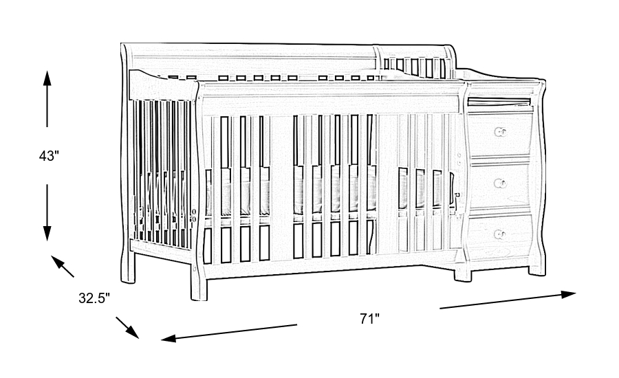 Dimension Image. Please refer to the Dimension Tab on this page for dimension details.