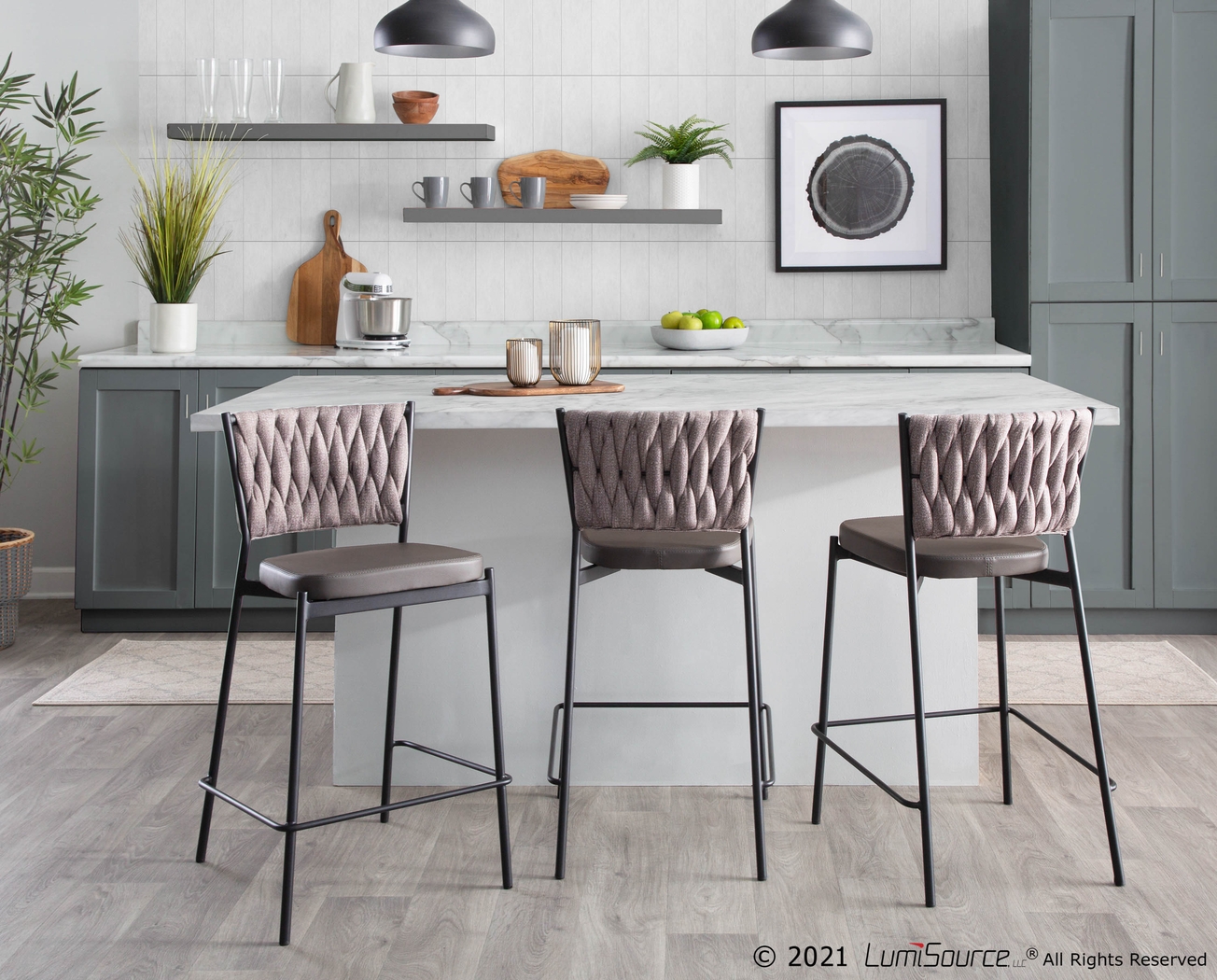 Portola Gem Brown Counter Height Stool, Set of 2 - Thumbnail - Image 8