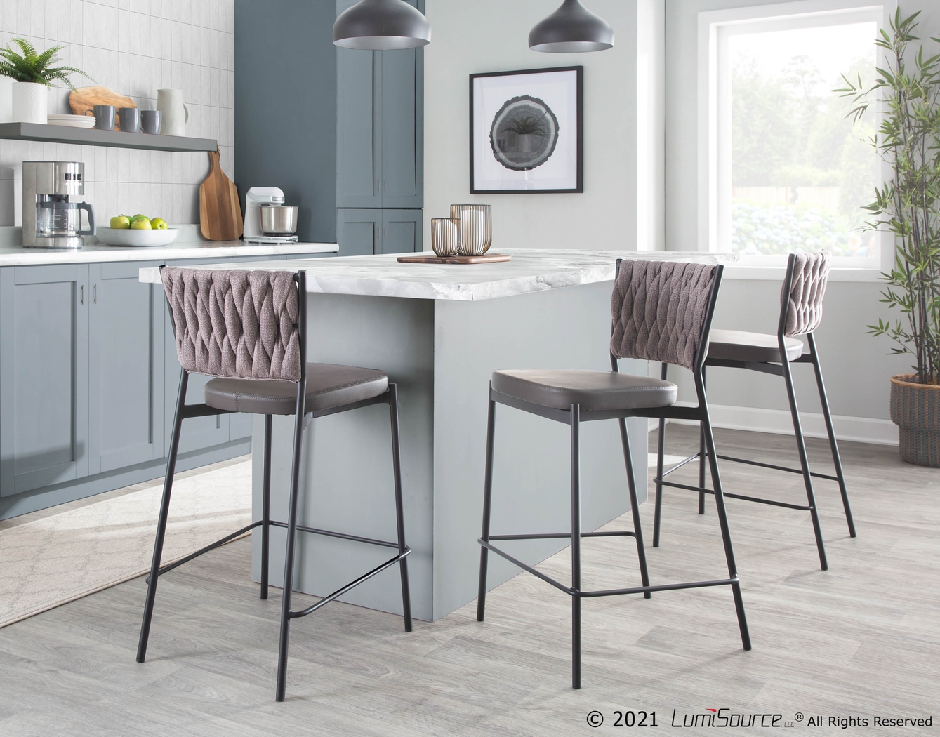 Portola Gem Brown Counter Height Stool, Set of 2 - Thumbnail - Image 9