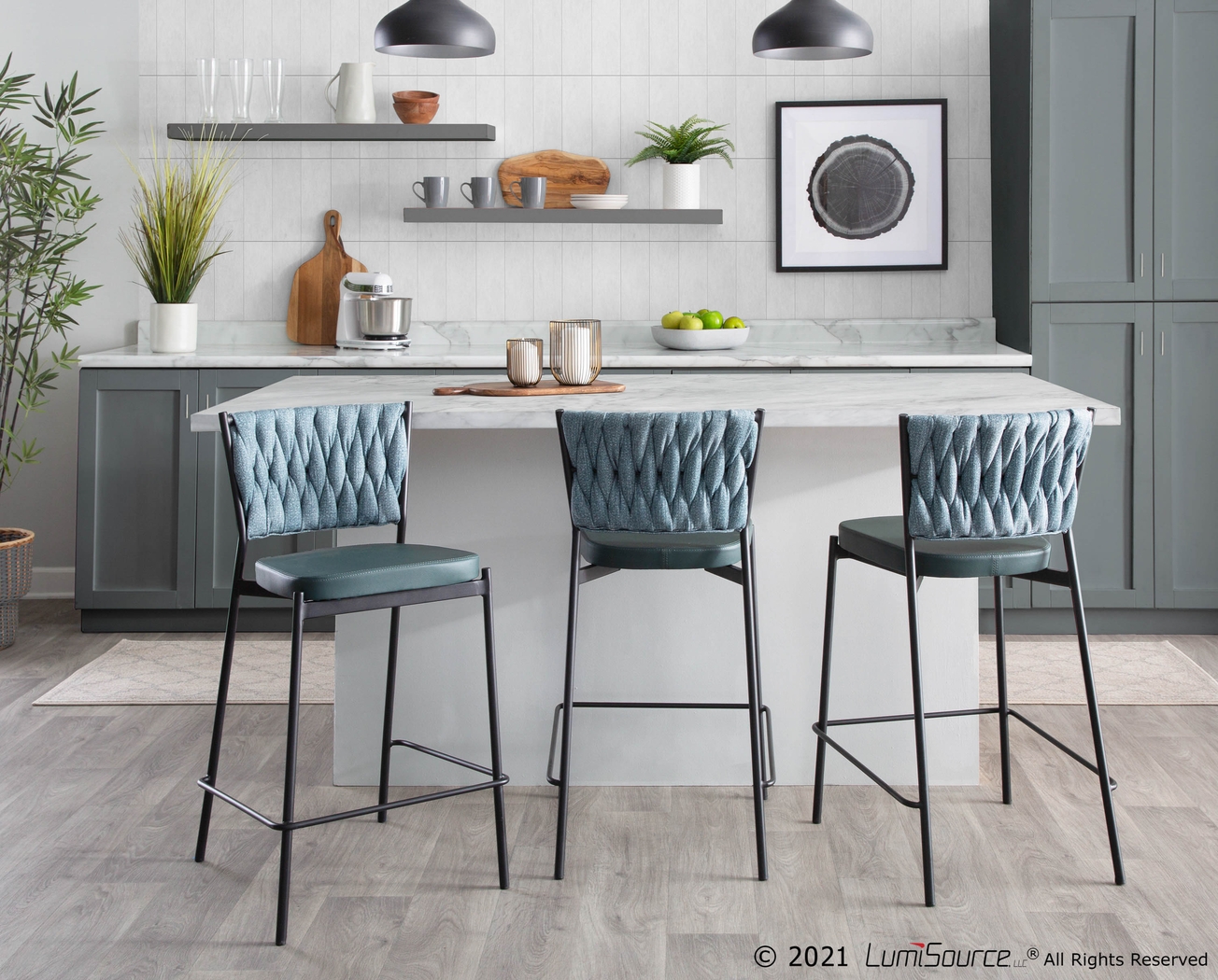 Portola Gem Green Counter Height Stool, Set of 2 - Thumbnail - Image 8