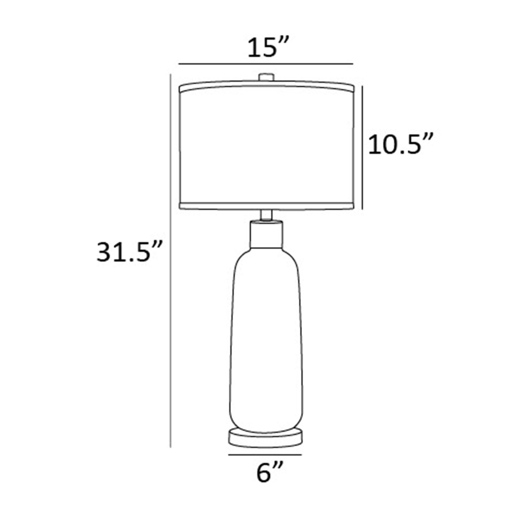 Portola Point White Table Lamp - Thumbnail - Image 4