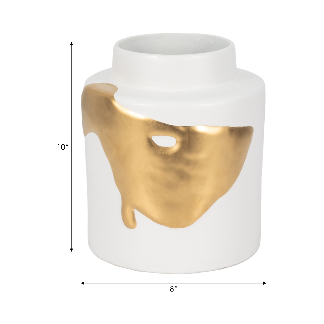 Portolaa White 10 in. Vase - Thumbnail - Image 9