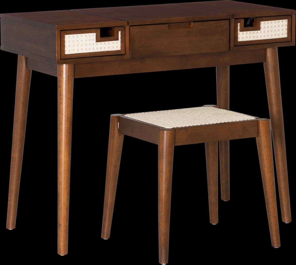 Portsher Walnut Vanity Set - Thumbnail - Image 11