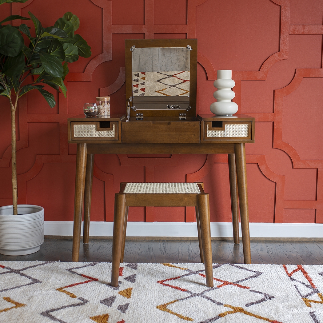 Portsher Walnut Vanity Set - Thumbnail - Image 3