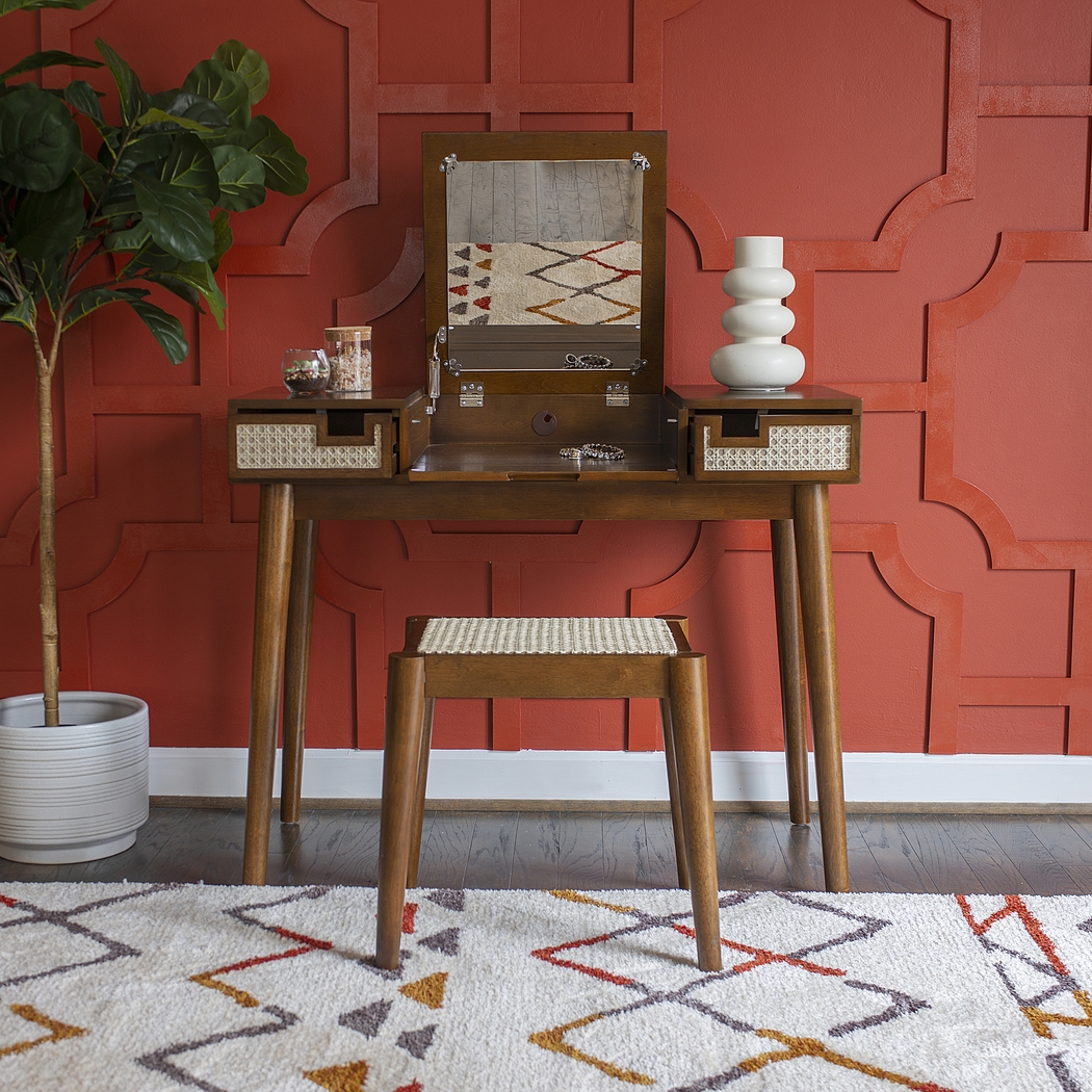 Portsher Walnut Vanity Set - Thumbnail - Image 4