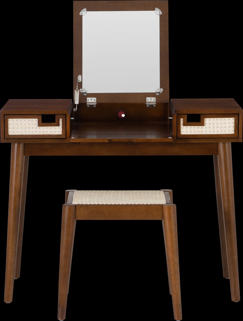 Portsher Walnut Vanity Set - Thumbnail - Image 6