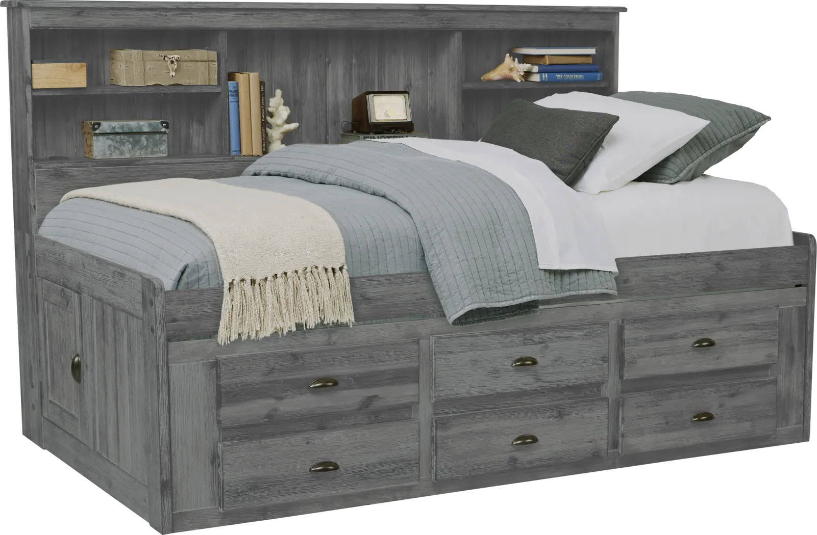 Portside Gray 3 Pc Twin Daybed with Storage - Thumbnail - Image 1