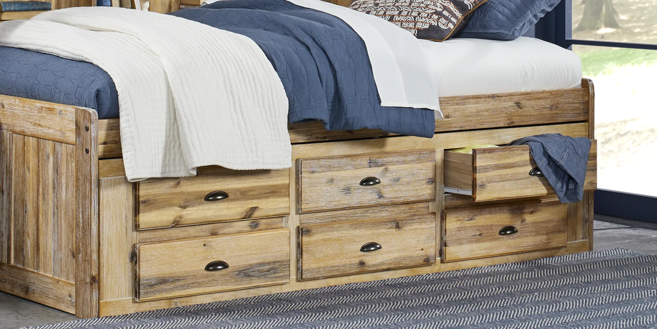 Portside Sand 3 Pc Full Daybed Bed with Storage - Thumbnail - Image 2