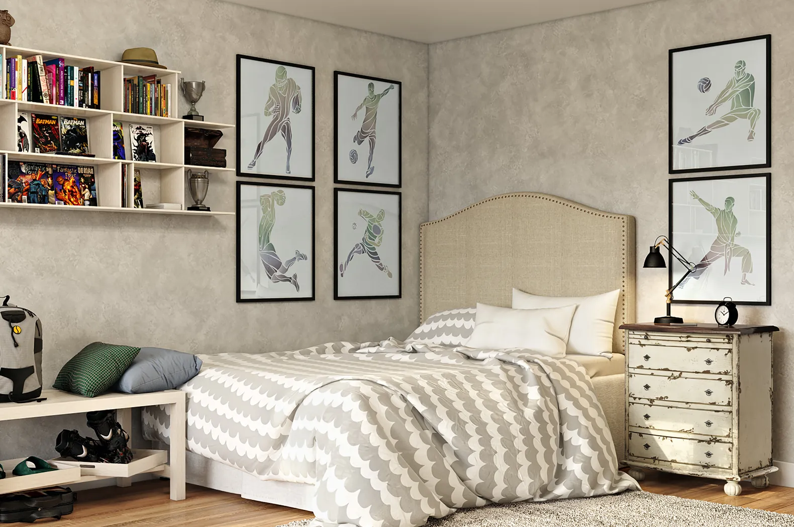 Posey Beige King/California King Headboard - Thumbnail - Image 8