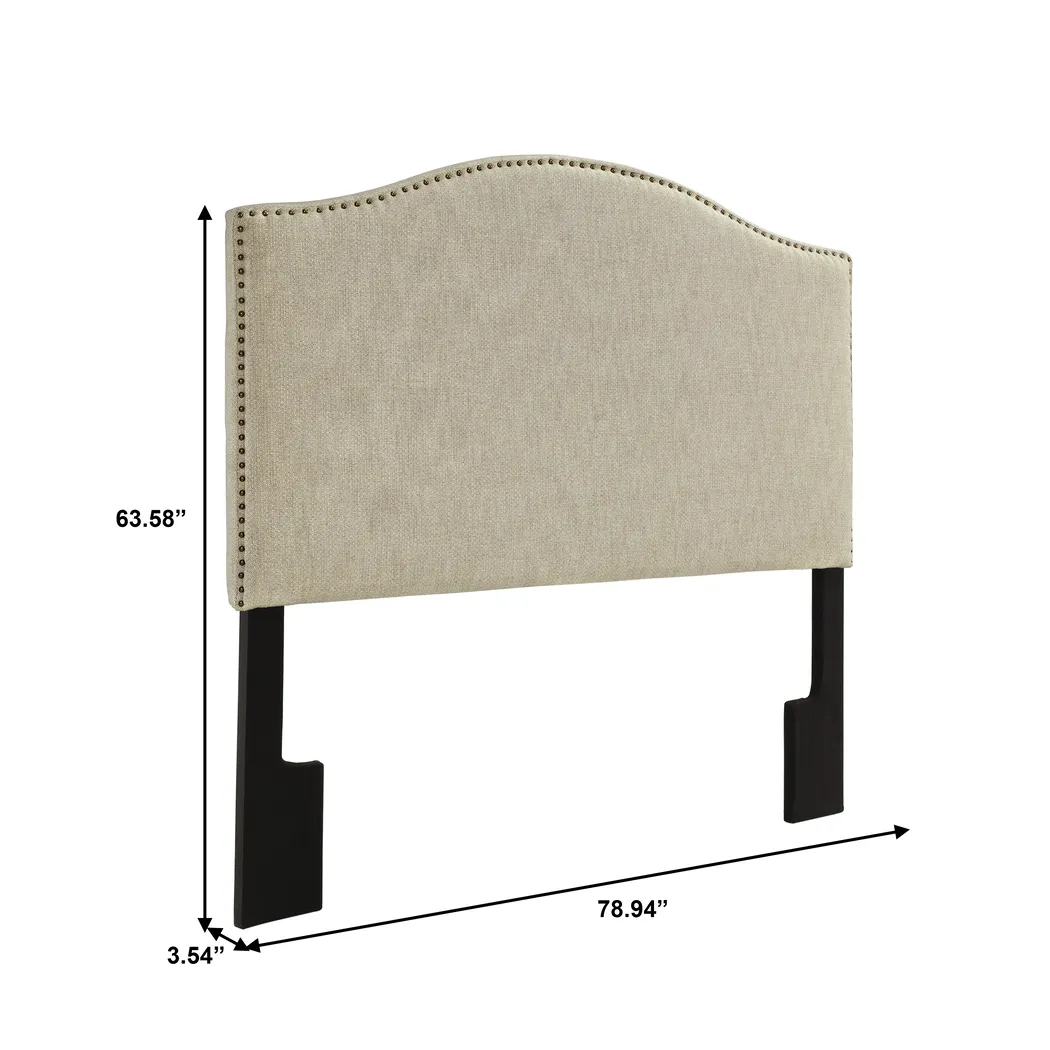 Posey Beige King/California King Headboard - Thumbnail - Image 9