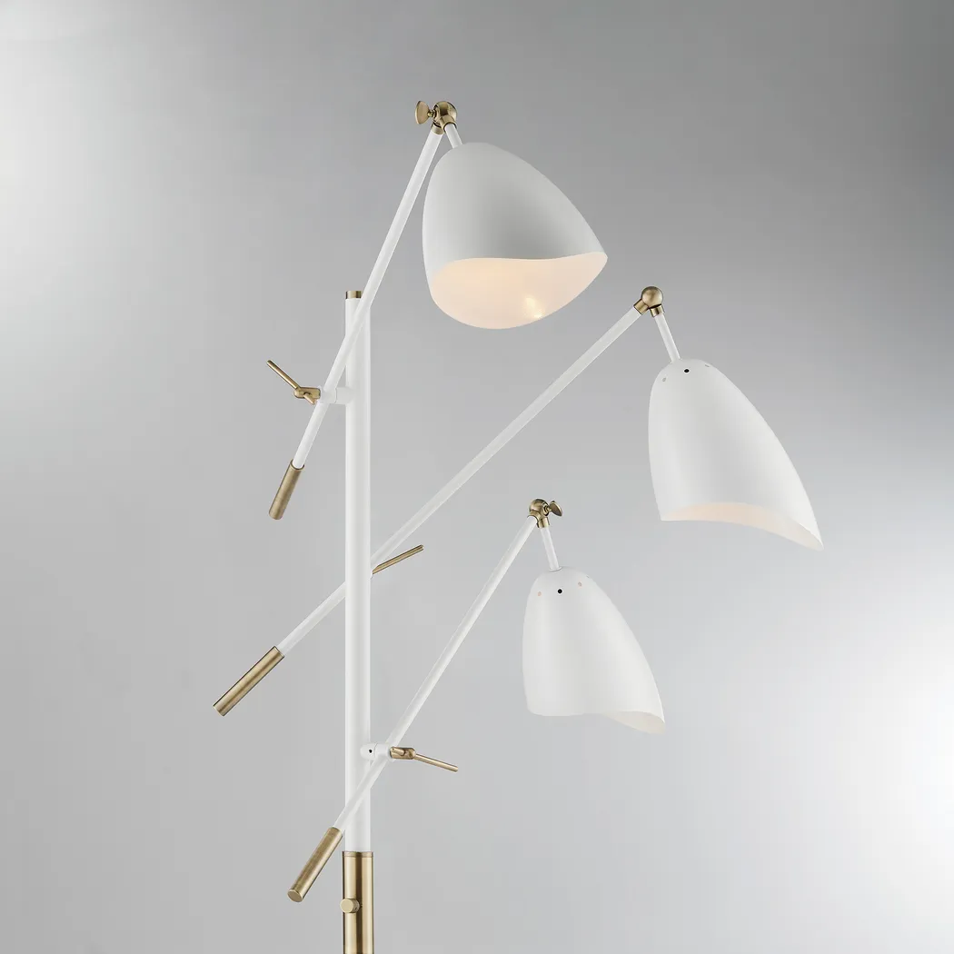Posey Place White Floor Lamp - Thumbnail - Image 2