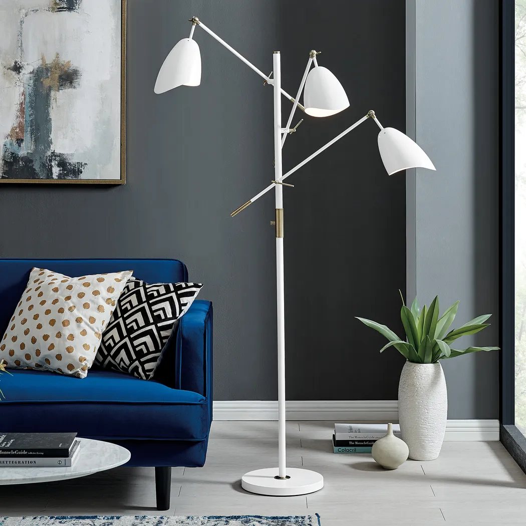 Posey Place White Floor Lamp - Thumbnail - Image 3
