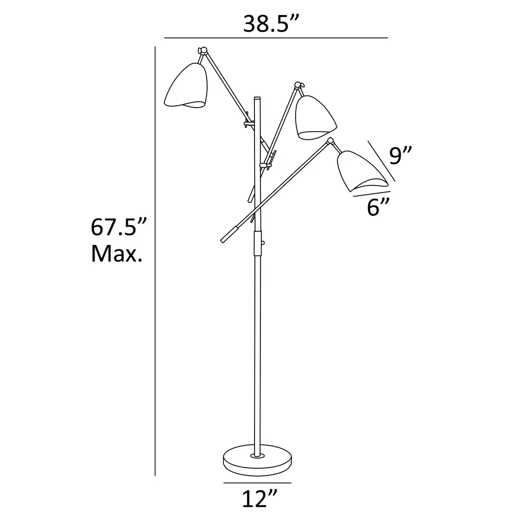 Posey Place White Floor Lamp - Thumbnail - Image 4