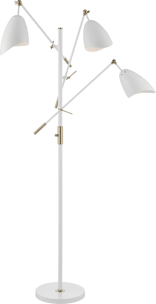 Posey Place White Floor Lamp - Thumbnail - Image 1