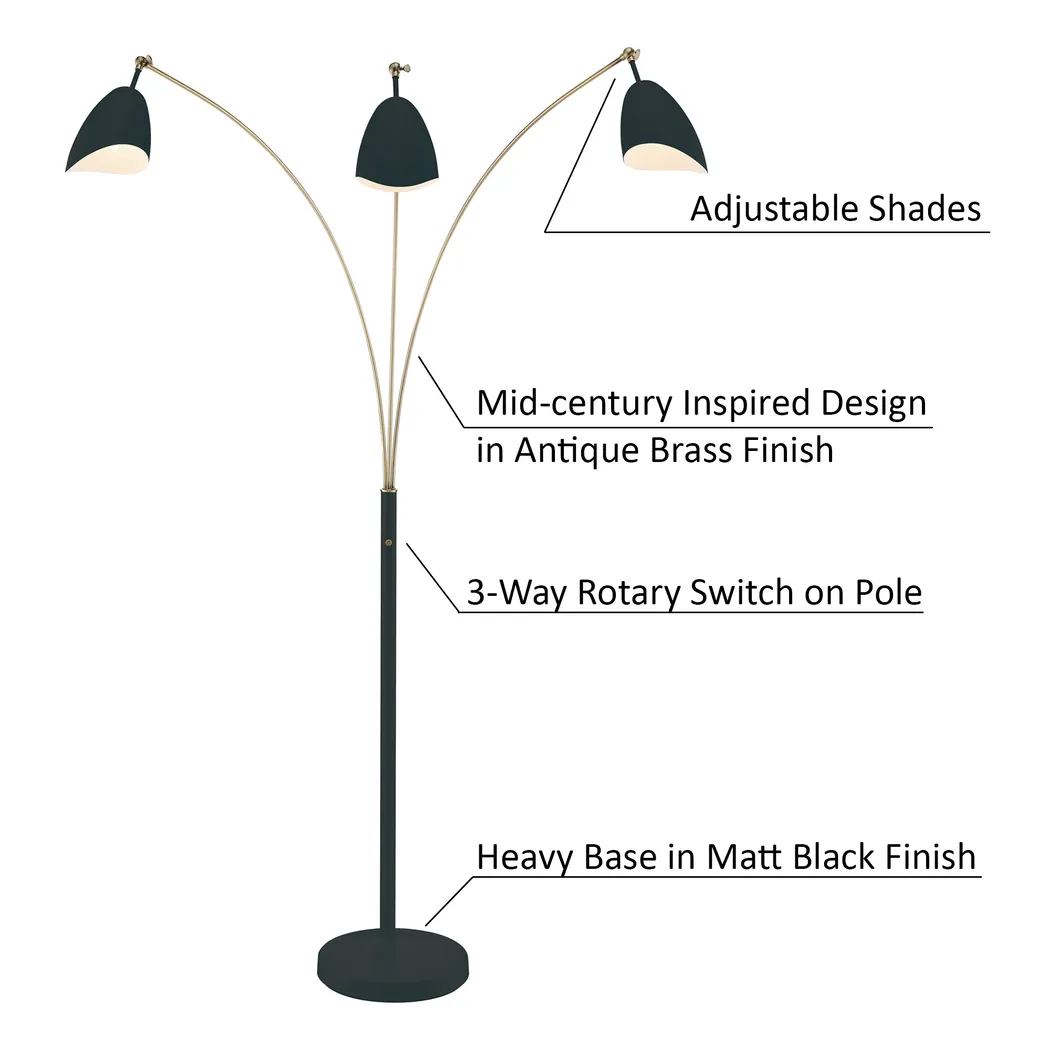 Possee Place Black Floor Lamp - Thumbnail - Image 5