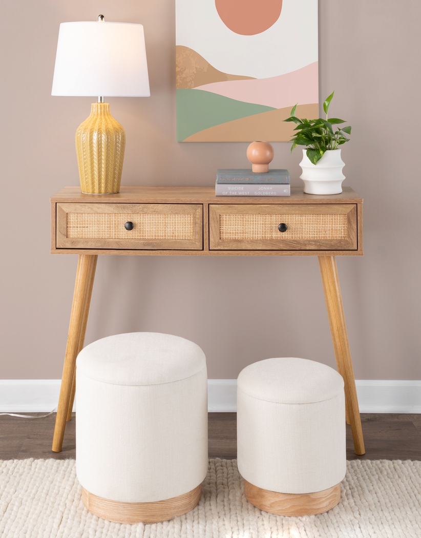 Poulnot Cream Ottoman, Set of 2 - Thumbnail - Image 3