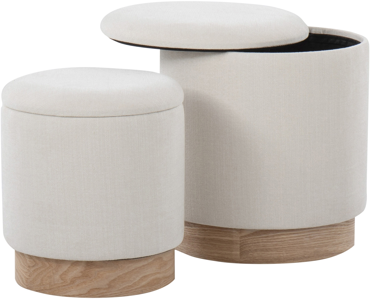Poulnot Cream Ottoman, Set of 2 - Thumbnail - Image 5
