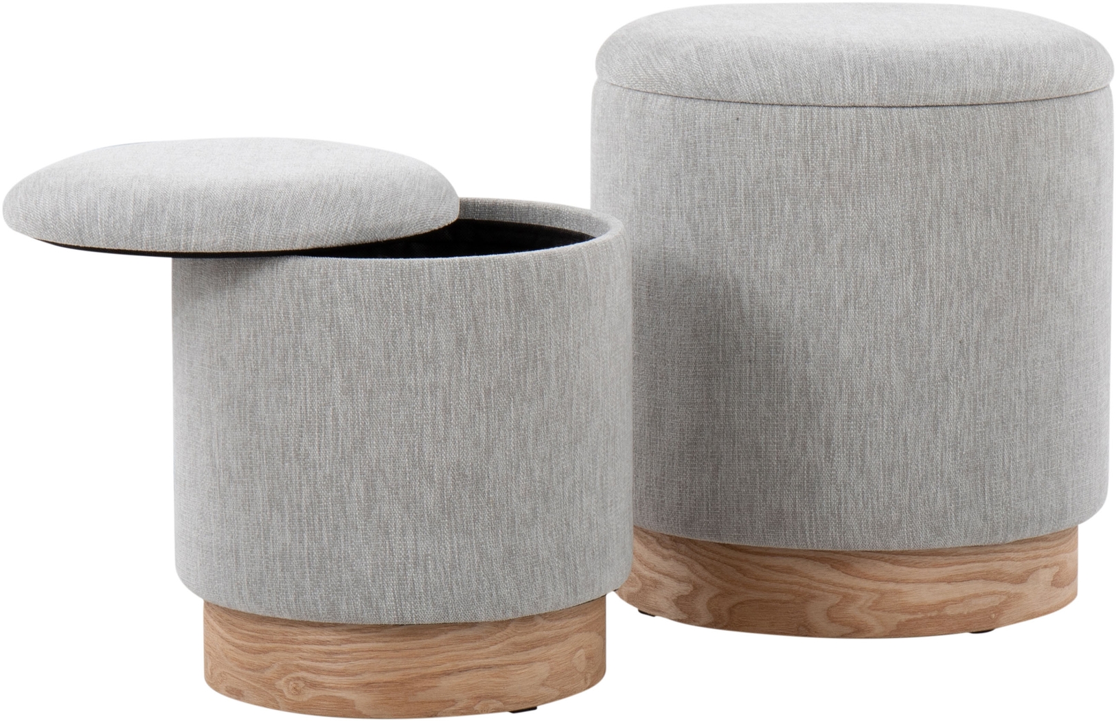 Poulnot Gray Ottoman, Set of 2 - Thumbnail - Image 4