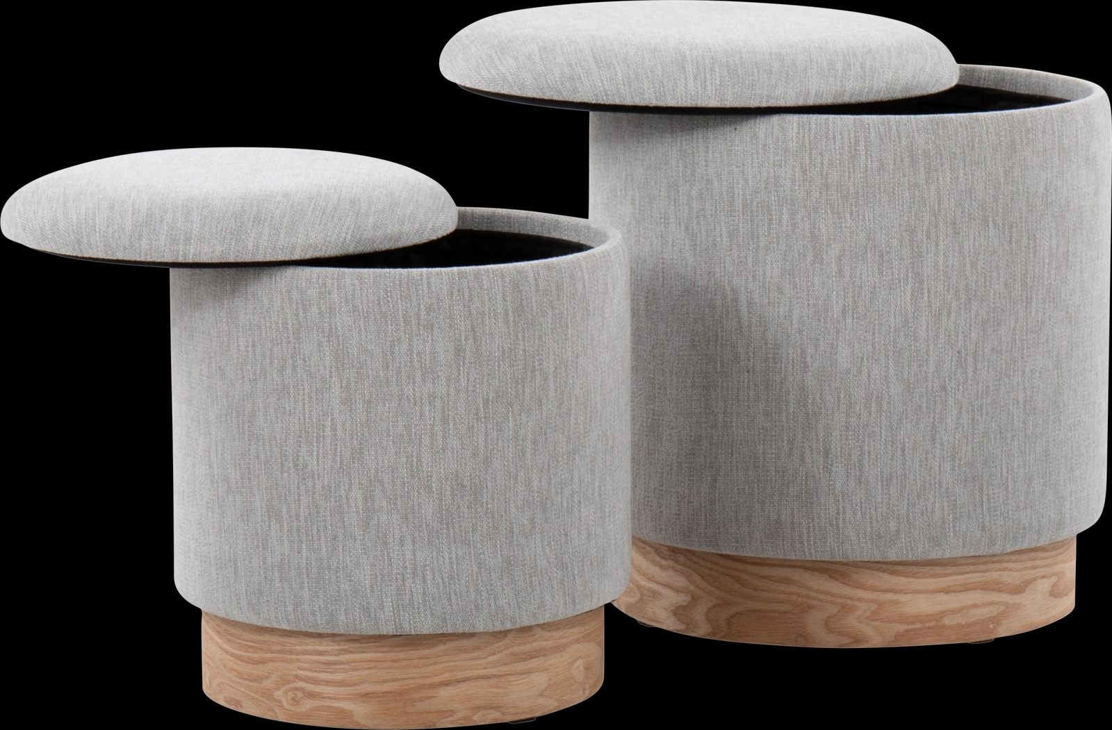 Poulnot Gray Ottoman, Set of 2 - Thumbnail - Image 1