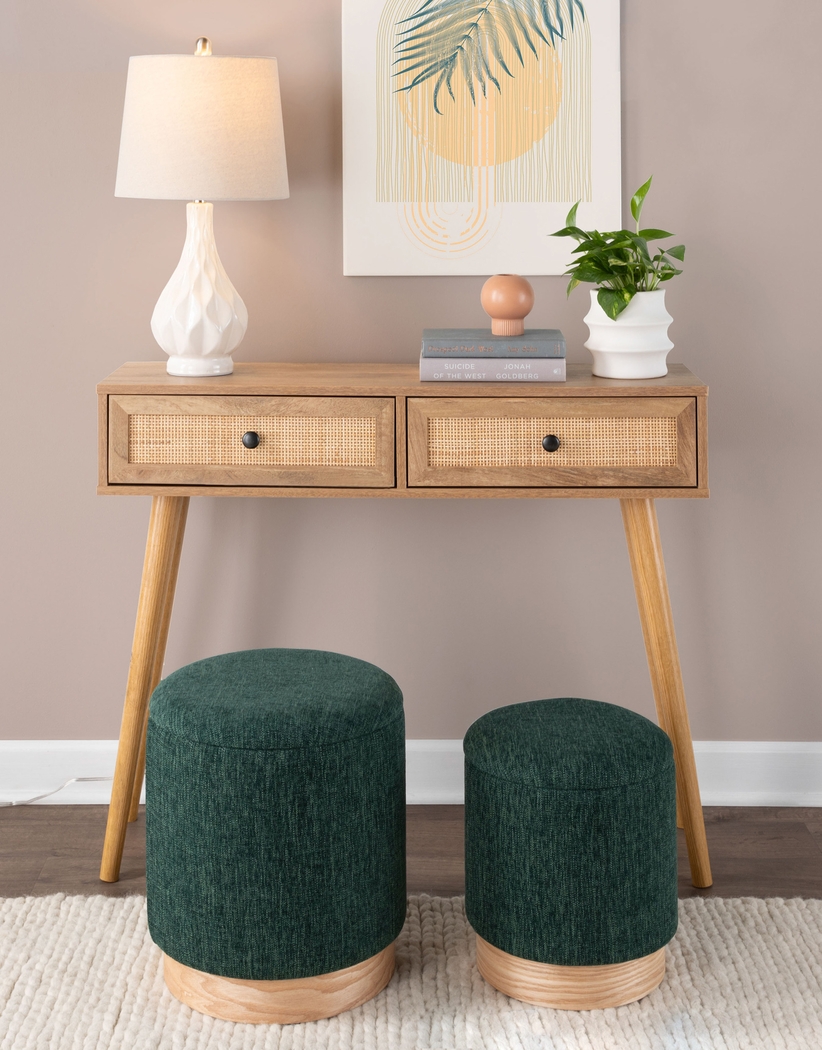 Poulnot Green Ottoman, Set of 2 - Thumbnail - Image 3