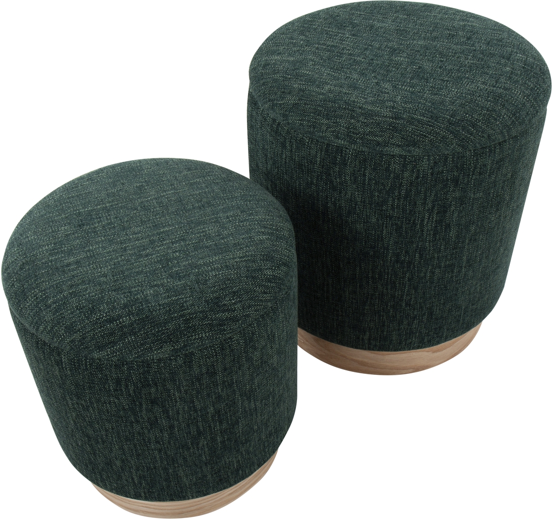 Poulnot Green Ottoman, Set of 2 - Thumbnail - Image 4