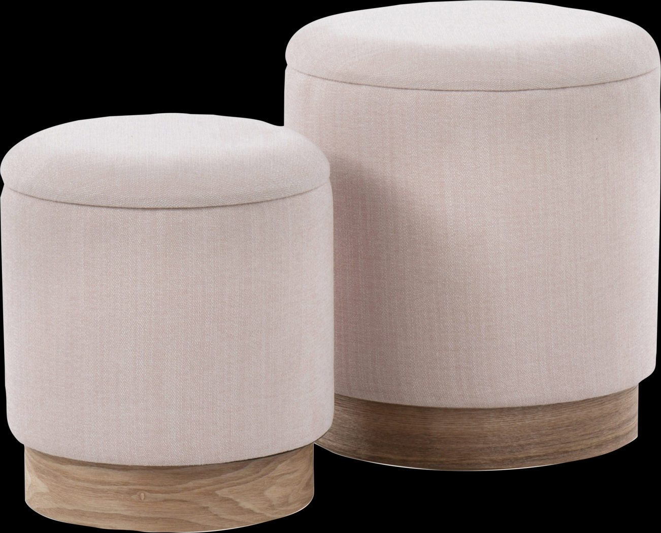 Poulnot Pink Ottoman, Set of 2 - Thumbnail - Image 1