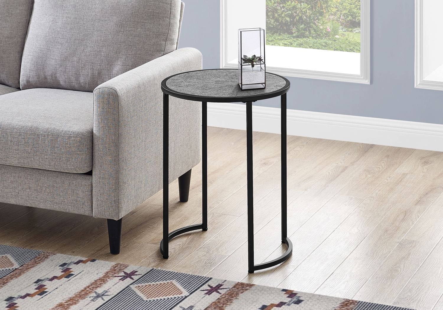 Powellpark Gray Accent Table - Thumbnail - Image 2