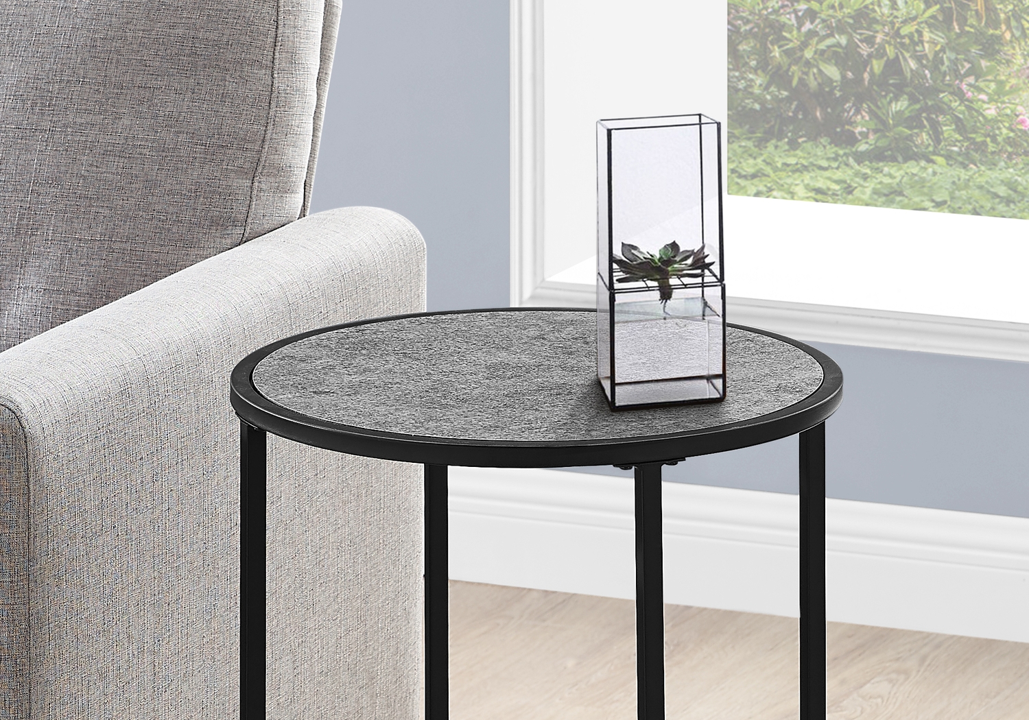 Powellpark Gray Accent Table - Thumbnail - Image 3