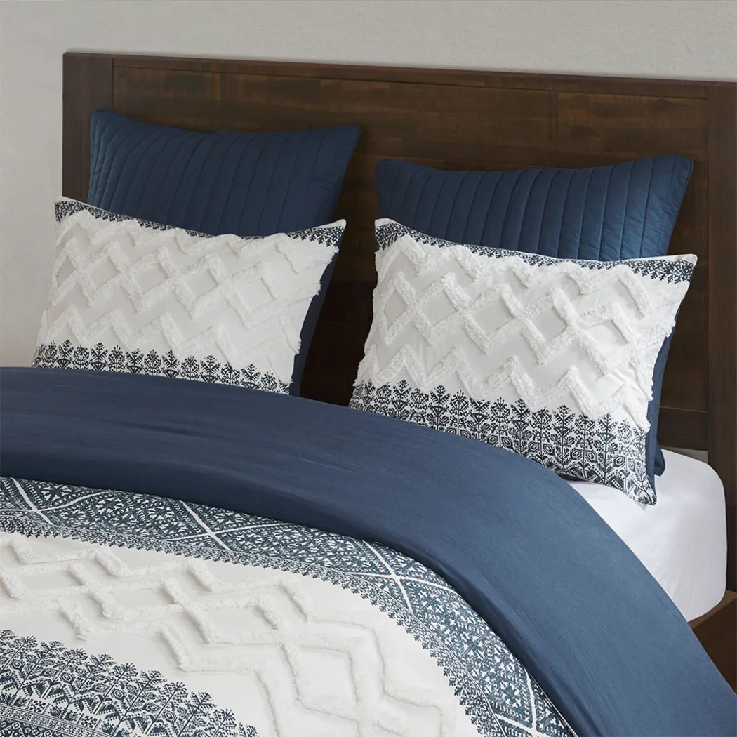 Poweshick Navy 3 Pc Full/Queen Duvet Set - Thumbnail - Image 12