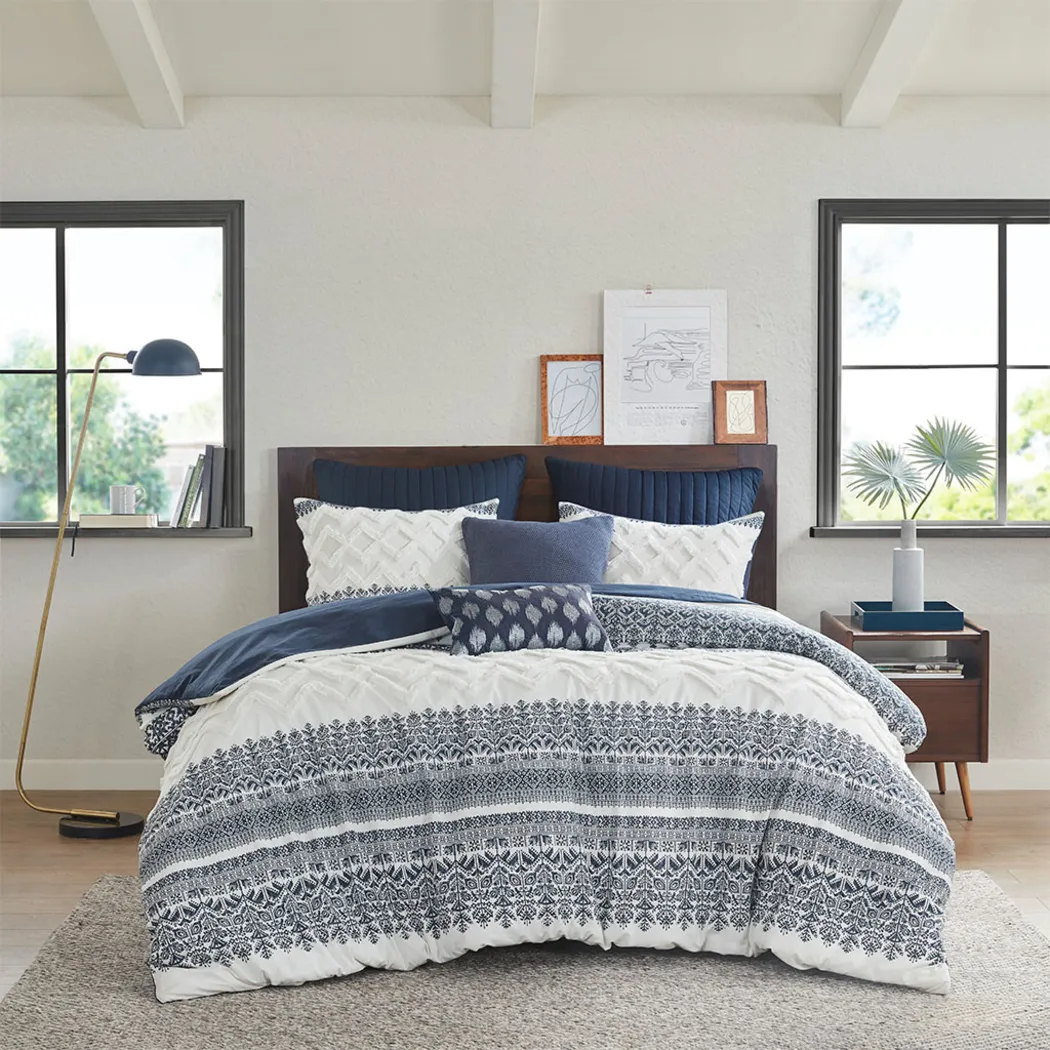 Poweshick Navy 3 Pc Full/Queen Duvet Set - Thumbnail - Image 3