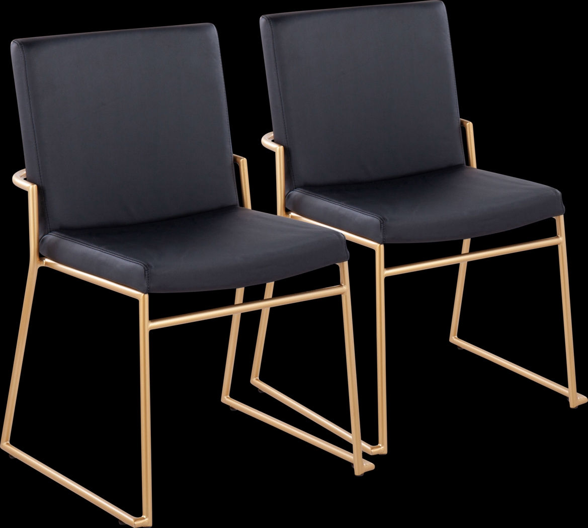 Powhatan I Black Dining Chair, Set of 2 - Thumbnail - Image 1