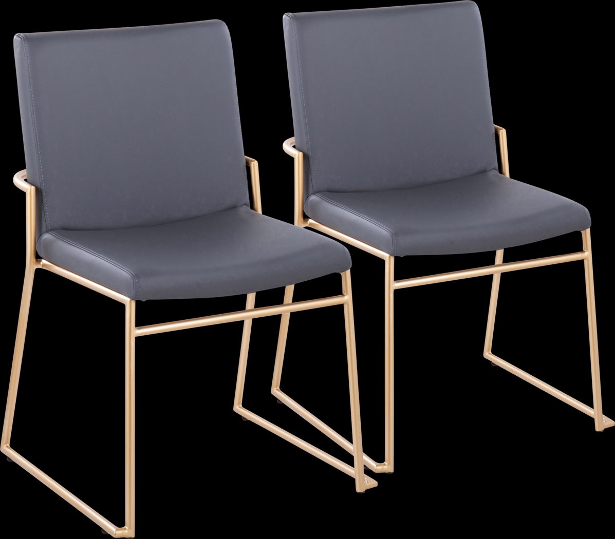 Powhatan I Gray Dining Chair, Set of 2 - Thumbnail - Image 1