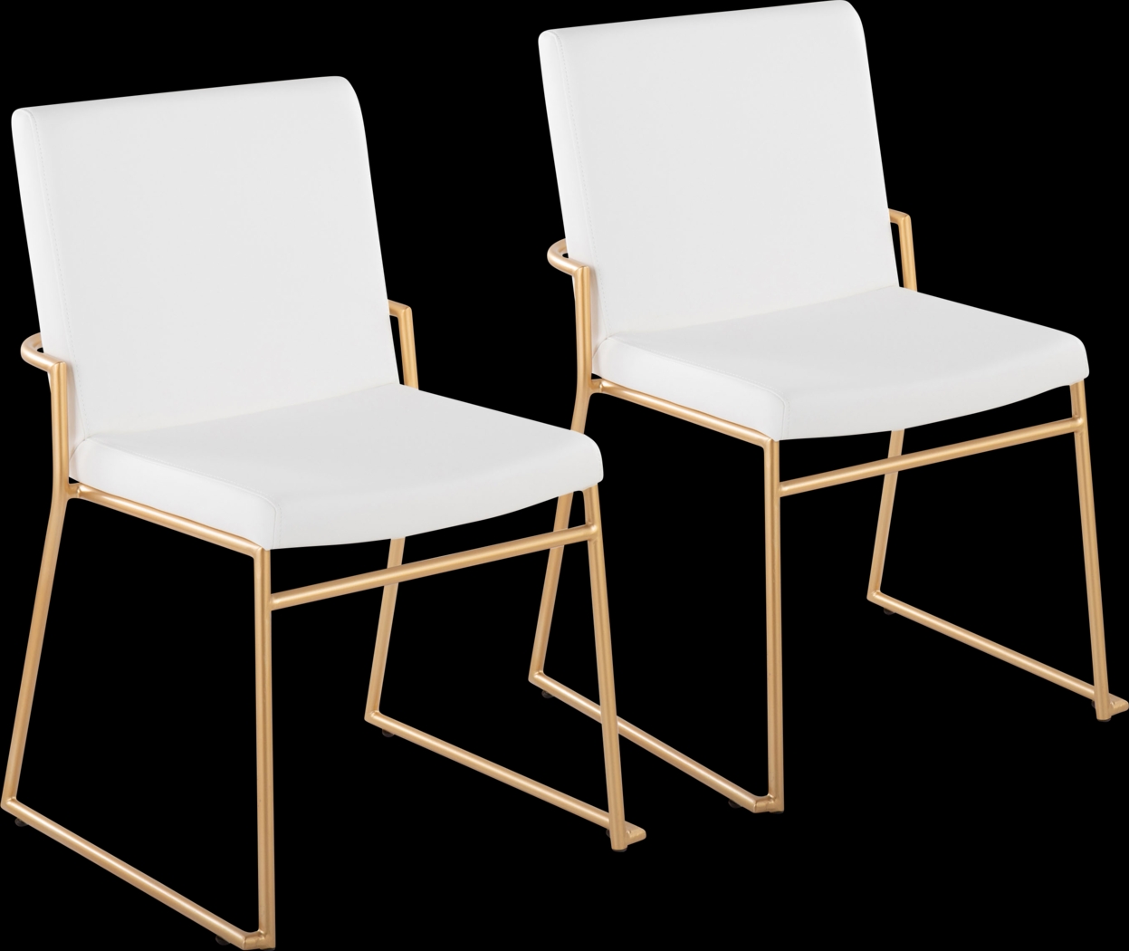 Powhatan I White Dining Chair, Set of 2 - Thumbnail - Image 1