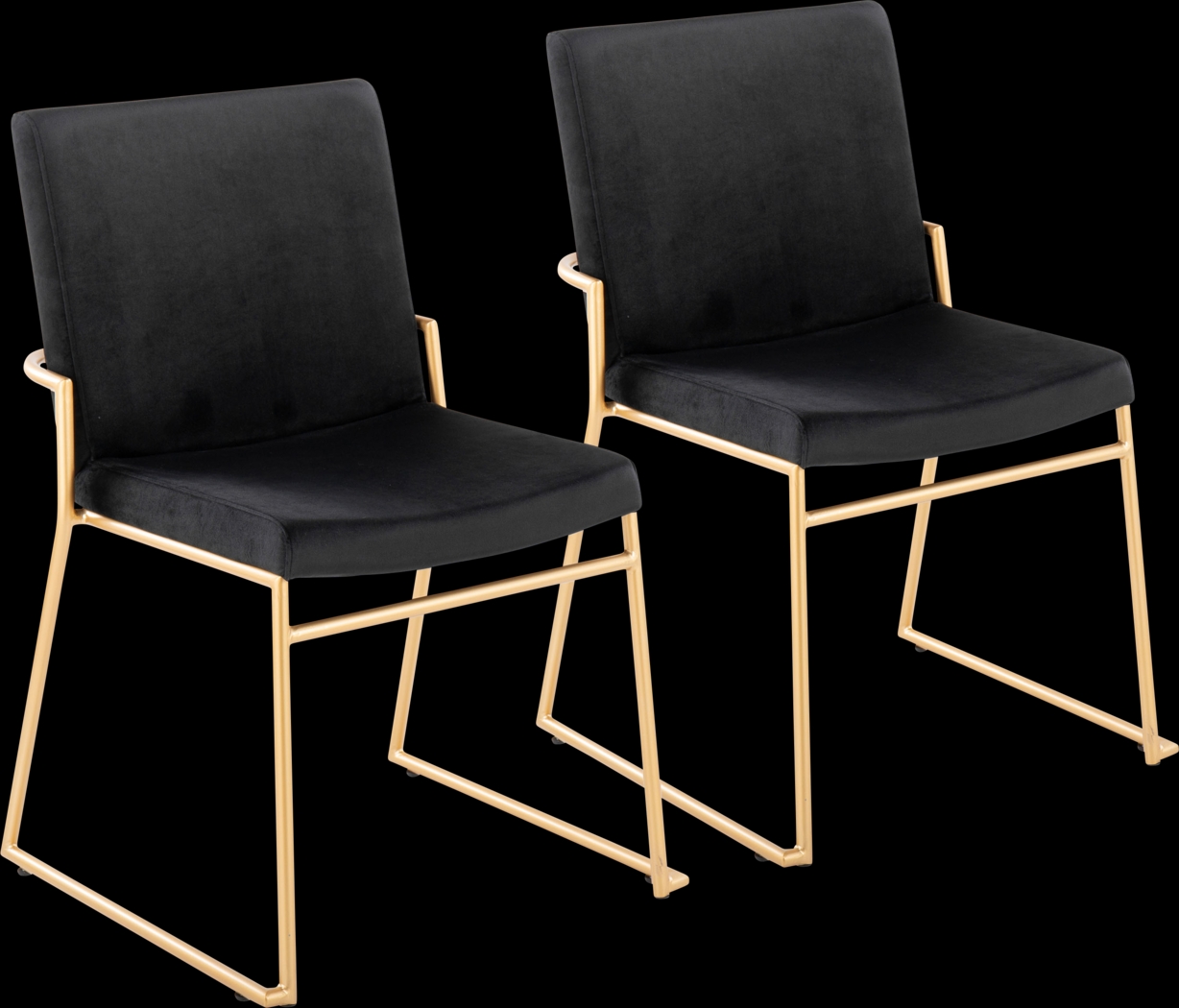 Powhatan II Black Dining Chair, Set of 2 - Thumbnail - Image 1