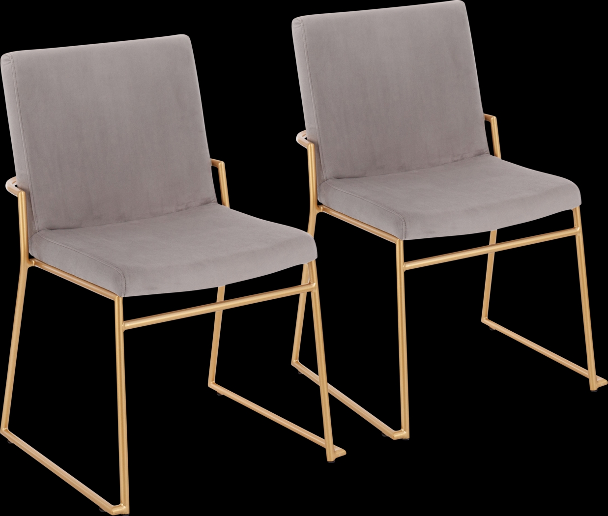 Powhatan II Gray Dining Chair, Set of 2 - Thumbnail - Image 1