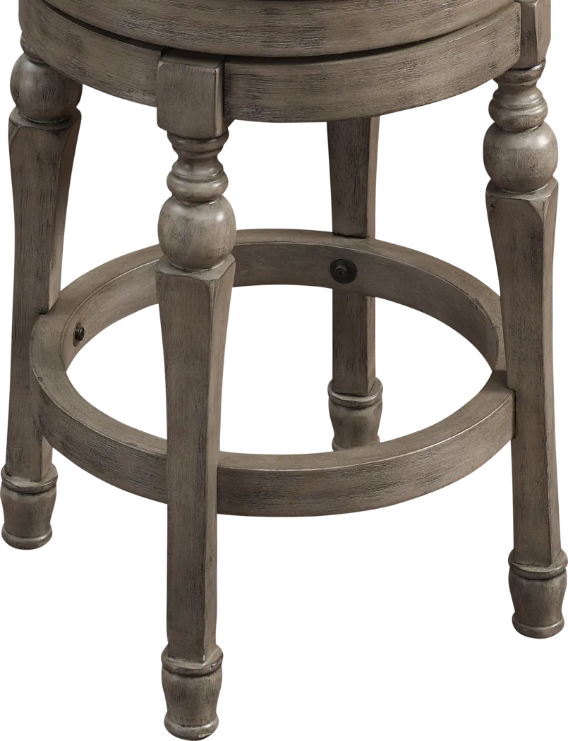 Powhattan Beige Swivel Counter Stool - Thumbnail - Image 2