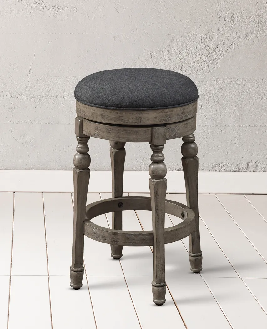 Powhattan Beige Swivel Counter Stool - Thumbnail - Image 4