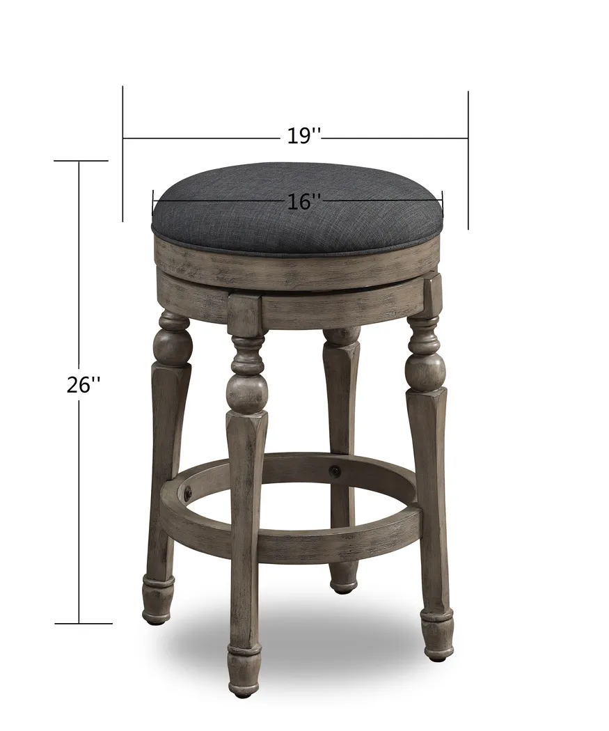 Powhattan Beige Swivel Counter Stool - Thumbnail - Image 6