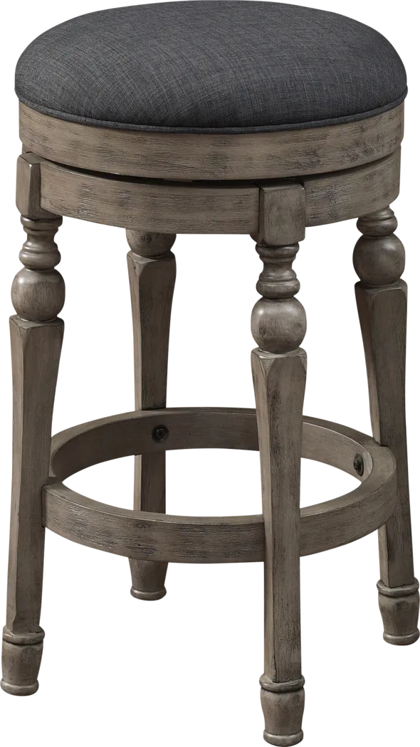 Powhattan Beige Swivel Counter Stool - Thumbnail - Image 1