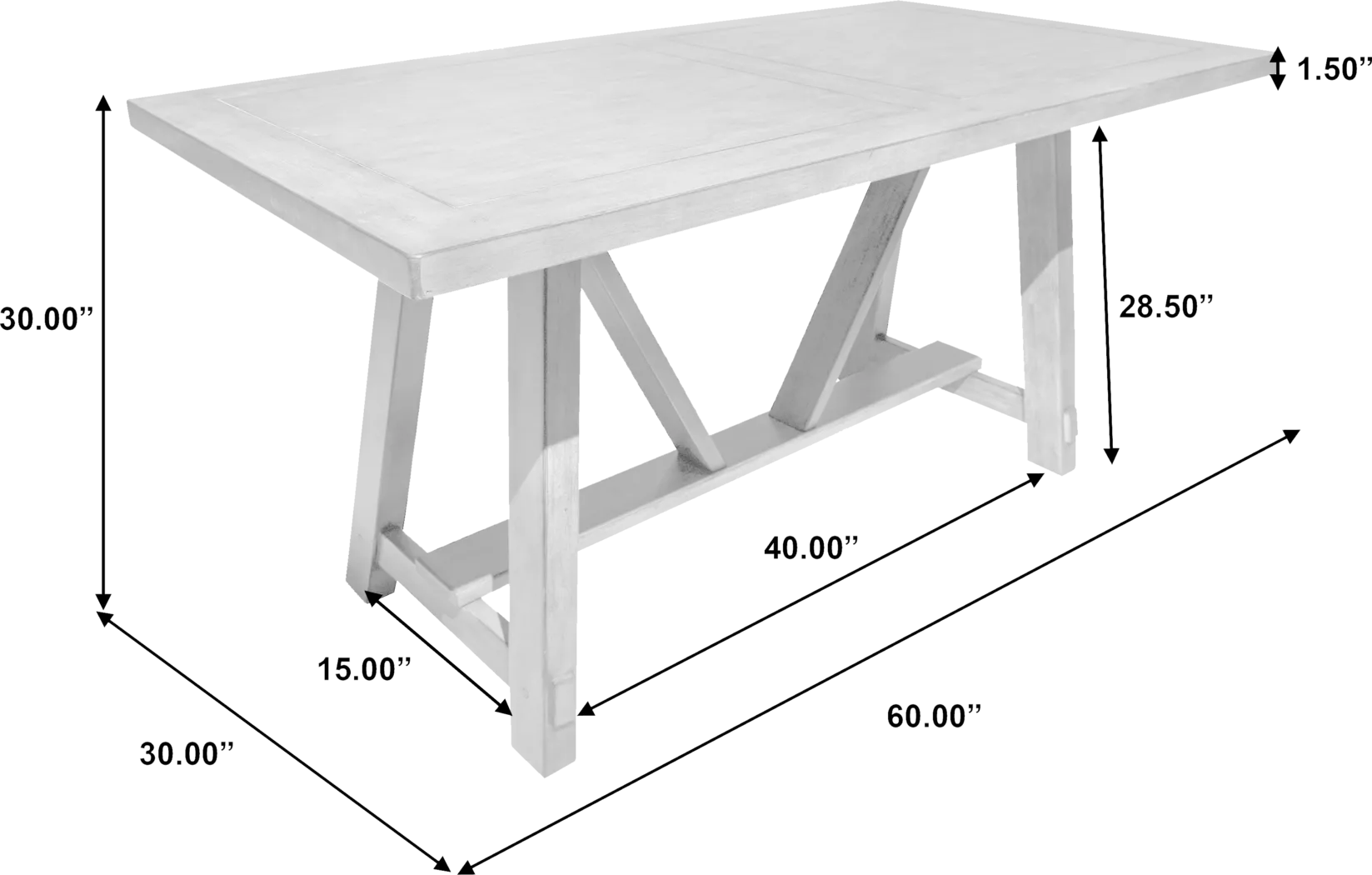 Poynette Gray Dining Table - Thumbnail - Image 5