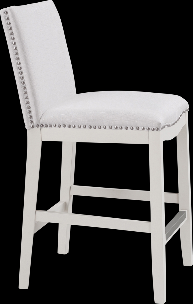 Kyna White Counter Stool - Thumbnail - Image 2