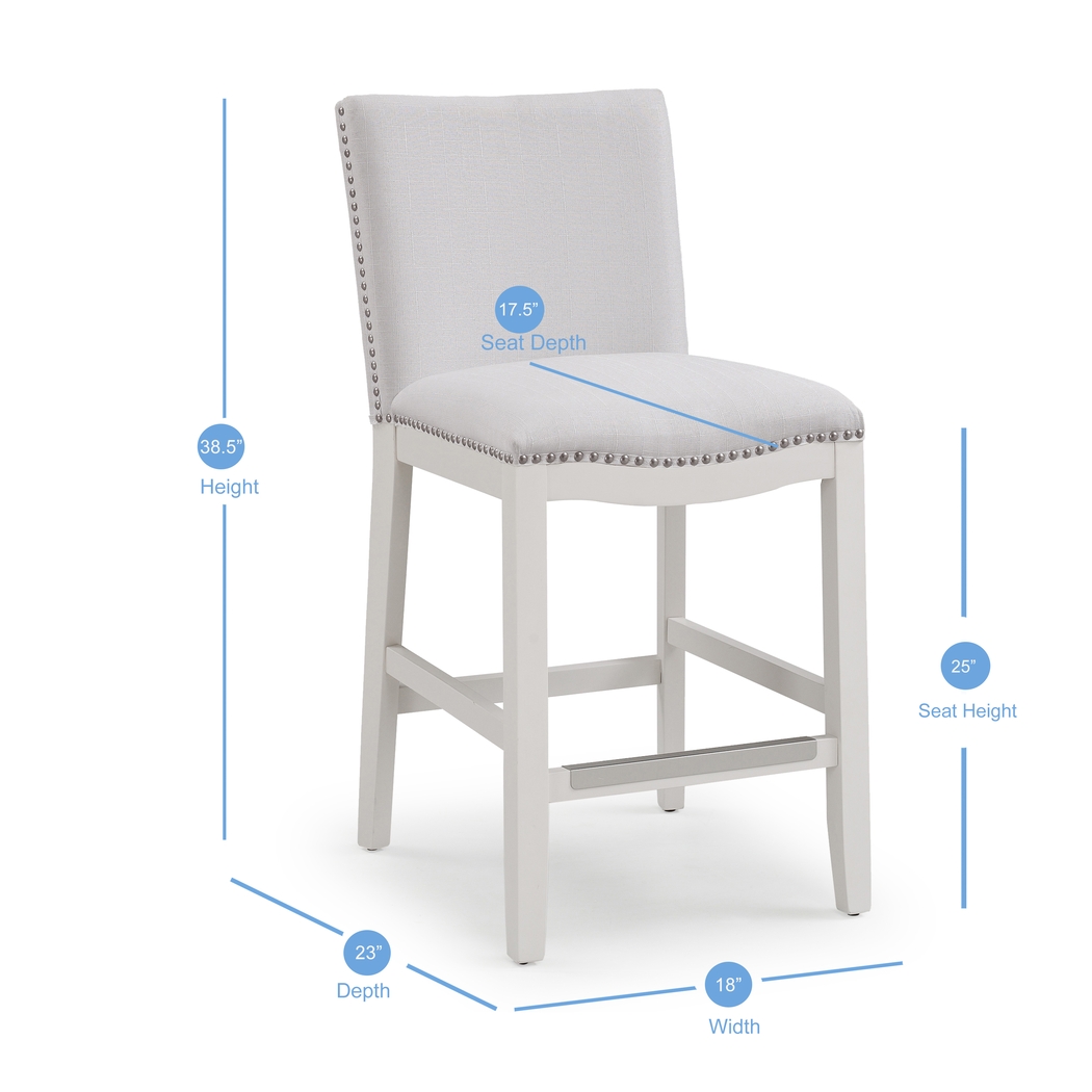 Kyna White Counter Stool - Thumbnail - Image 6