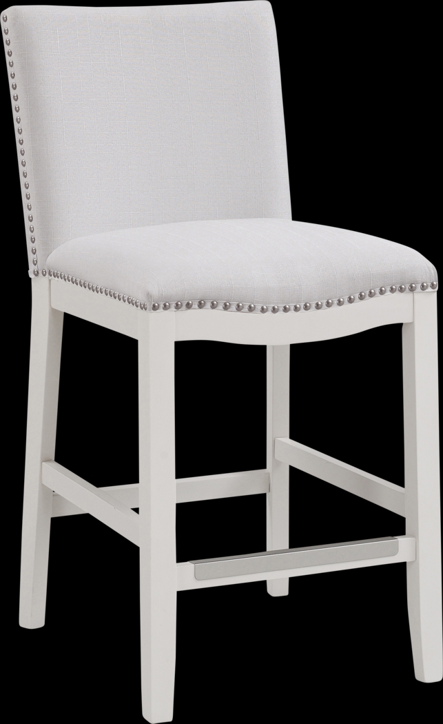 Kyna White Counter Stool - Thumbnail - Image 1